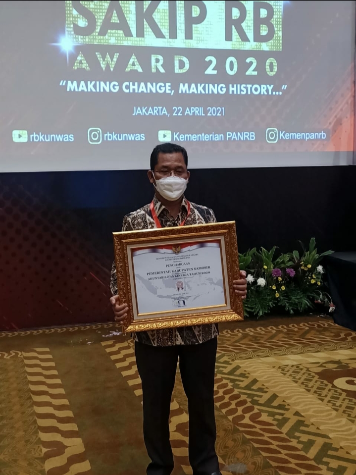 KABUPATEN SAMOSIR RAIH PREDIKAT BB (SANGAT BAIK) PADA SAKIP AWARD 2020