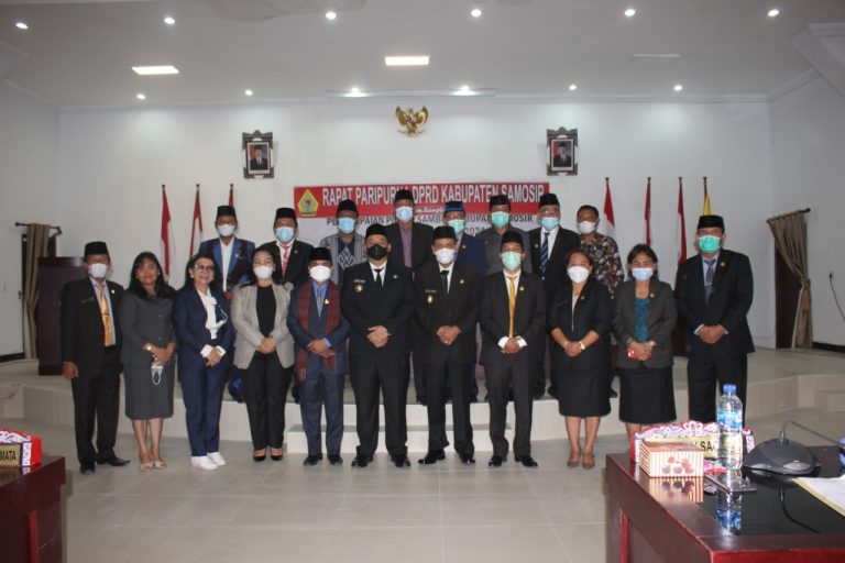 PIDATO SAMBUTAN BUPATI SAMOSIR MASA JABATAN 2021-2024 PADA RAPAT PARIPURNA DPRD SAMOSIR