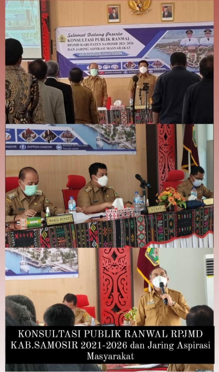 PEMERINTAH KABUPATEN SAMOSIR MELAKSANAKAN KONSULTASI PUBLIK DAN JARING ASPIRASI MASYARAKAT RANCANGAN AWAL RPJMD 2021-2026