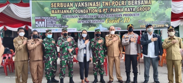 Sinergisitas Pemkab Samosir, TNI – Polri bersama Mariana Foundation dan PT. Parna Raya Grup Gelar Serbuan Vaksinasi 3.000 Dosis