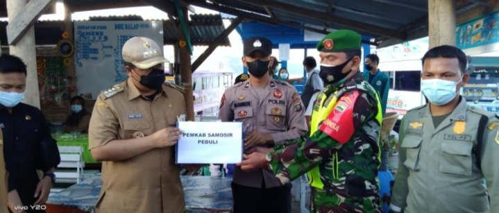Bupati Samosir Monitoring Pos Penyekatan di Sejumlah Pintu Masuk Kabupaten Samosir