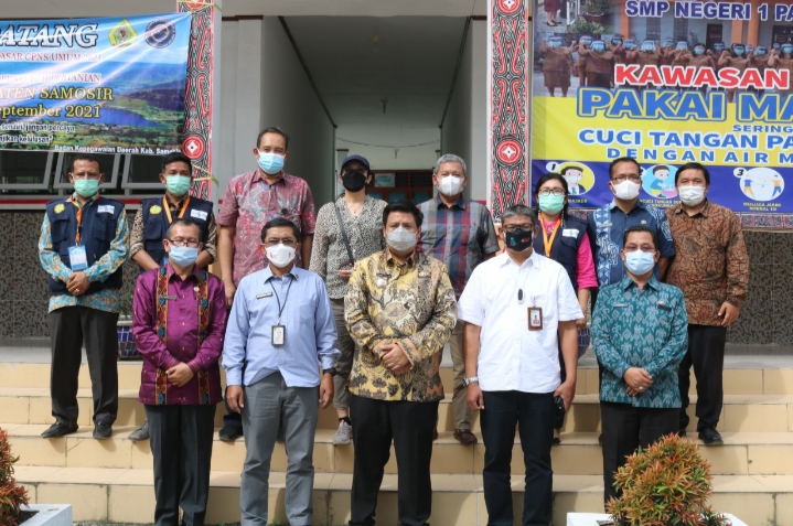 Wakil Kepala BKN dan Bupati Samosir Tinjau Pelaksanaan Seleksi CPNS Pemkab Samosir 2021