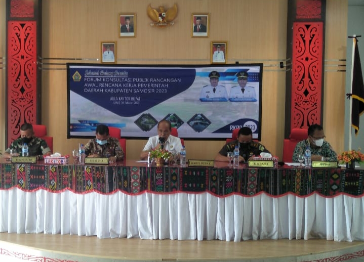 Wakil Bupati Samosir Buka Forum Konsultasi Publik Ranwal RKPD Kabupaten Samosir Tahun 2023