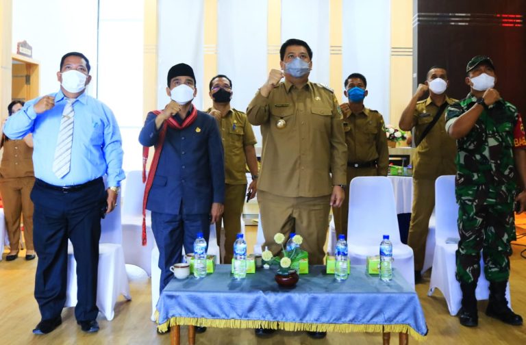 Bupati Samosir Ikuti Peringatan Ke XXVI Hari Otonomi Daerah Tahun 2022, Secara Virtual.