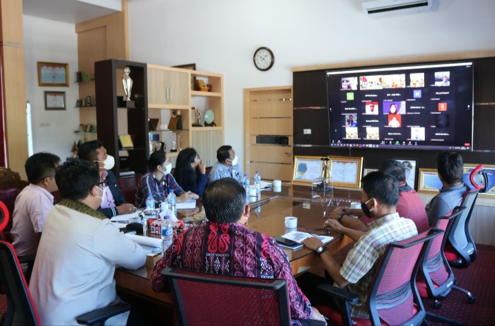 Bupati Samosir Ikuti Pembahasan Bersama Via Zoom dengan Dirjen Cipta Karya Terkait Penataan Kawasan Tomok