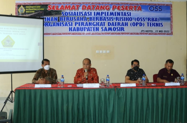Wabup Samosir Buka Sosialisasi Implementasi Perizinan Berusaha Berbasis Risiko