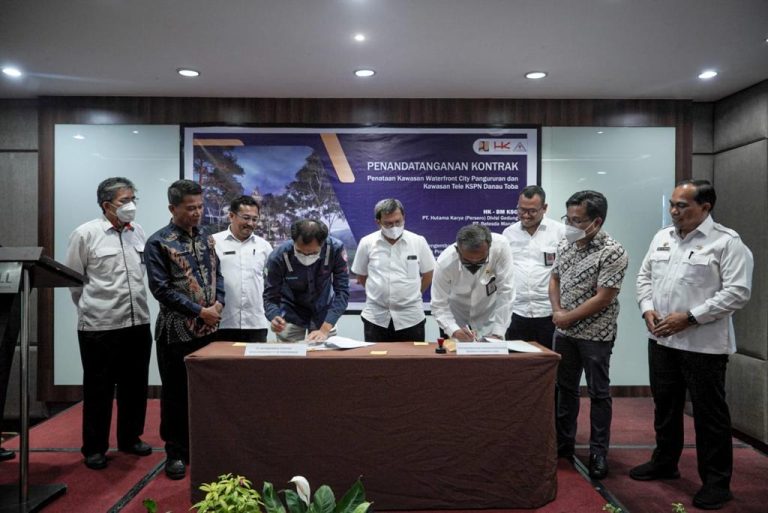 Pelaksanaan Pekerjaan Penataan Kawasan Waterfront City Pangururan dan Kawasan Tele KSPN Danau Toba senilai 161 Milyar akan dimulai. 