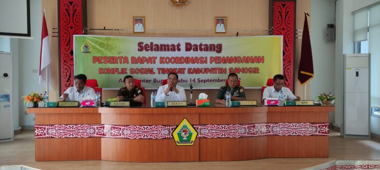 Kesbangpol Samosir Gelar Rakor Tim Terpadu Penanganan Konflik Sosial Tingkat Kabupaten Samosir