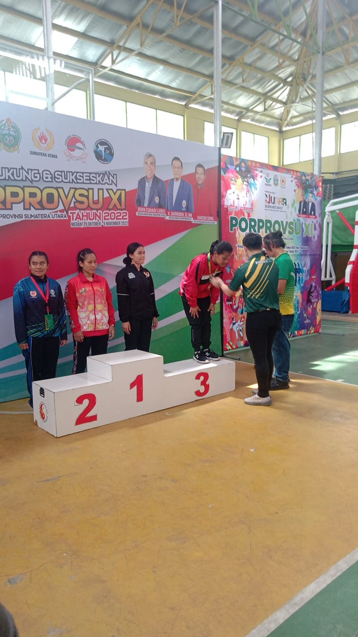(UPDATE PORPROVSU)  Wushu Samosir Raih Dua Medali Perunggu Porprovsu XI