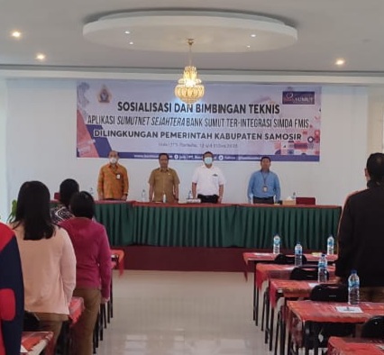 Pemerintah Kabupaten Samosir laksanakan Bimbingan Teknis tentang implementasi Aplikasi Sumutnet Sejahtera dan Aplikasi Simda New Generation (Fmis).