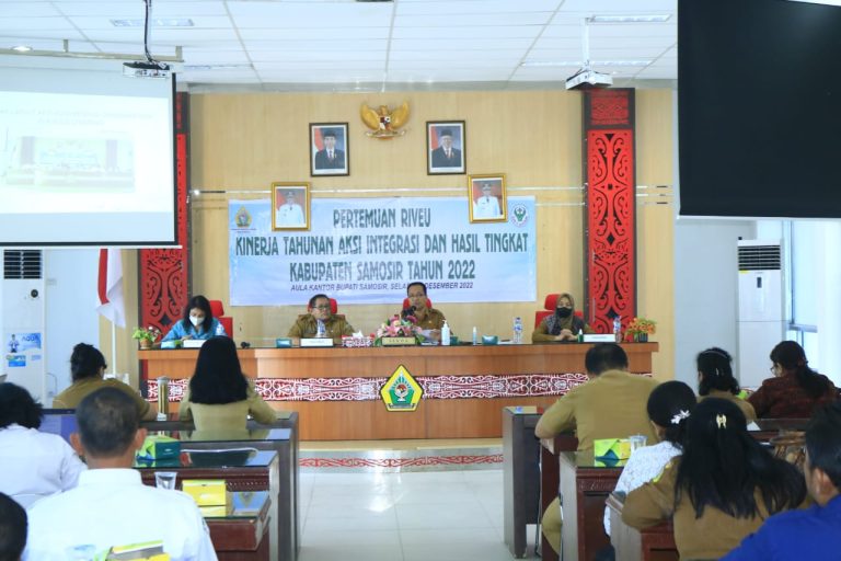 Cegah Stunting, Pemkab Samosir Gelar Pertemuan Review Kinerja Tahunan Aksi Integrasi dan Hasil Tahun 2022.