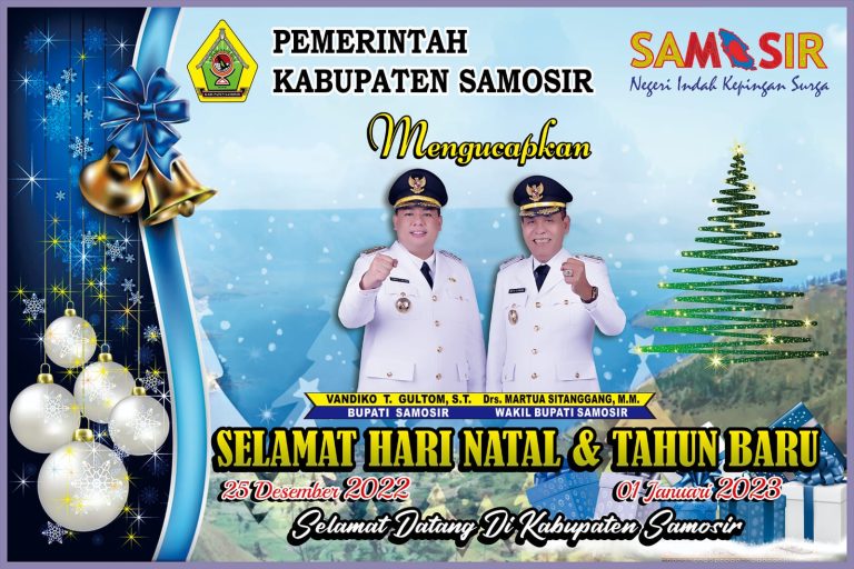Pemerintah Kabupaten Samosir Mengucapkan Selamat Hari Natal dan Tahun Baru