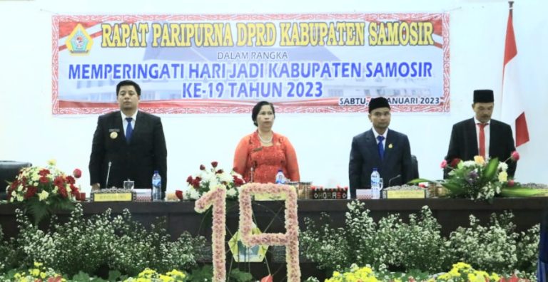 RAPAT PARIPURNA DPRD PERINGATI HARI JADI KABUPATEN SAMOSIR XIX