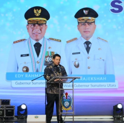 Bupati Samosir Hadiri Silaturahmi Nasional SMSI dalam rangka Menyambut Hari Pers Nasional.