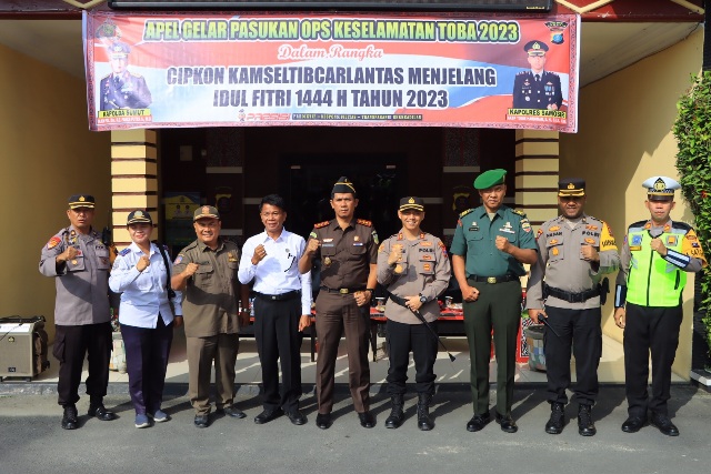 Bupati Samosir Ikuti Apel Gelar Pasukan Operasi Keselamatan Toba 2023 