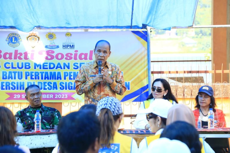 Lions Club Medan Seruni Berikan Bantuan Pompa Air Bertenaga Solar Bagi Warga Sigaol Simbolon.