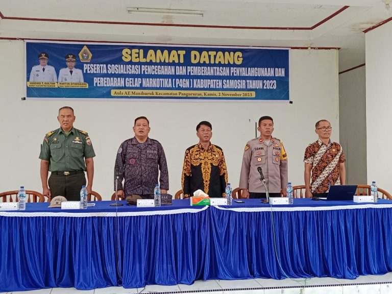 Bupati Samosir Buka Sosialisasi Pencegahan dan Pemberantasan Penyalahgunaan dan Peredaran Gelap Narkotika.