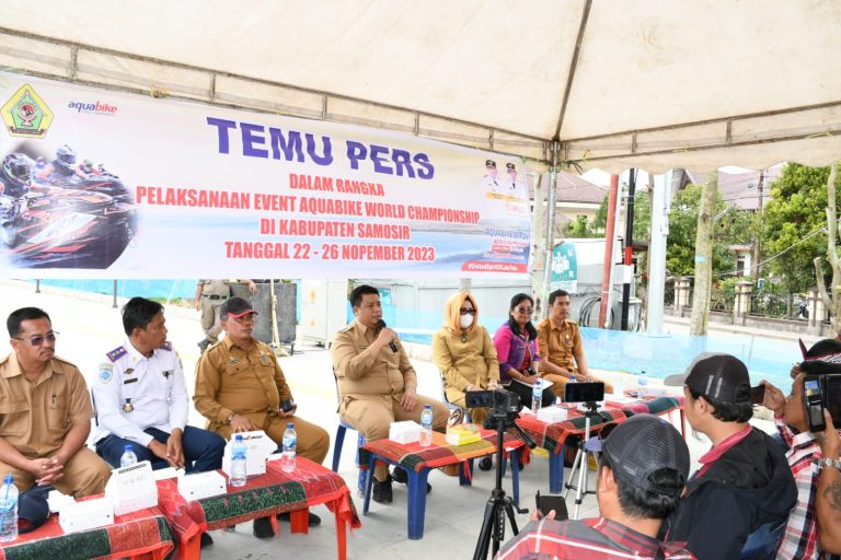 Jelang Pelaksanan Event Aquabike, Pemkab Samosir Gelar Temu Pers.