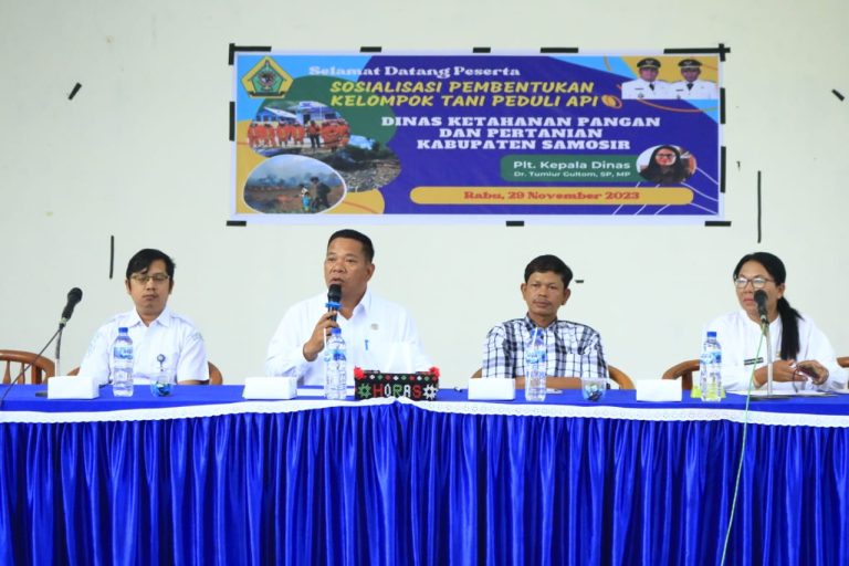 Pemkab Samosir Sosialisasikan Pembentukan Kelompok Tani Peduli Api.