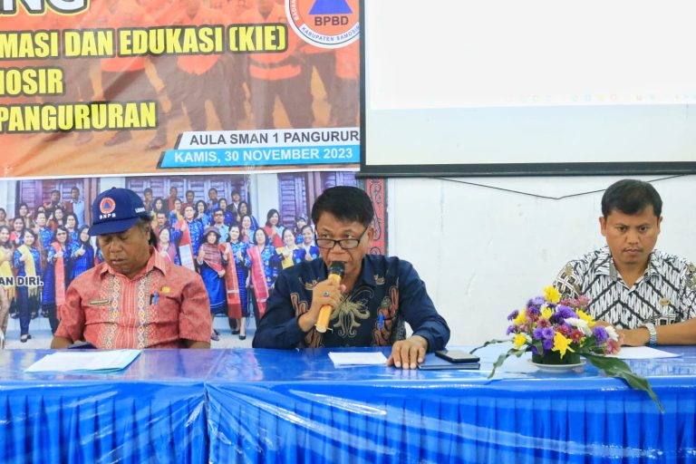 BPBD Samosir Gelar Sosialisasi Komunikasi, Informasi dan Edukasi (KIE) Rawan Bencana Dilingkungan Sekolah Se-Kecamatan Pangururan.
