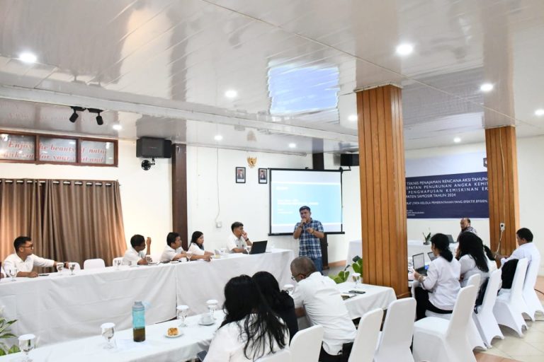 Pemkab Samosir Gelar Rapat Teknis Penajaman Rencana Aksi Percepatan Penurunan Angka Kemiskinan dan Penghapusan Kemiskinan Ekstrem.