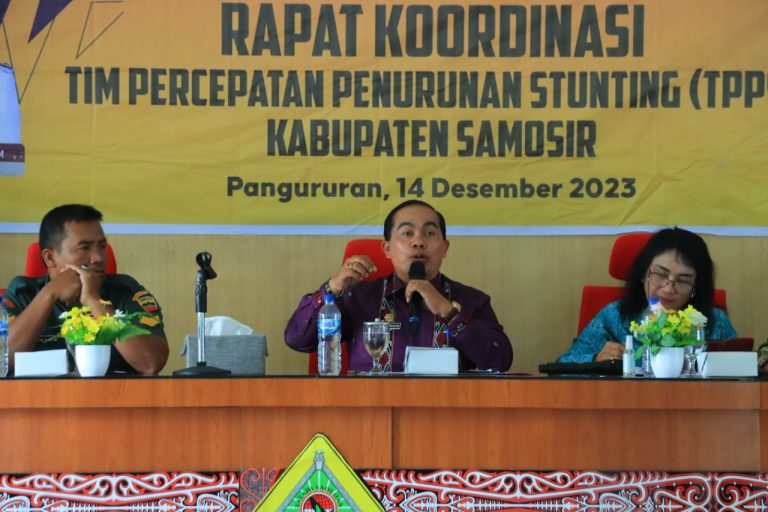 RAKOR TPPS KABUPATEN SAMOSIR BAHAS TINDAK LANJUT PERCEPATAN PENURUNAN STUNTING