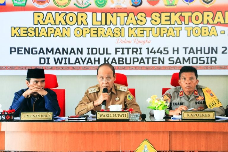 Buka Rakor Lintas Sektoral Operasi Ketupat Toba 2024, Wabup Samosir Minta Kesiapan Semua Stakeholder