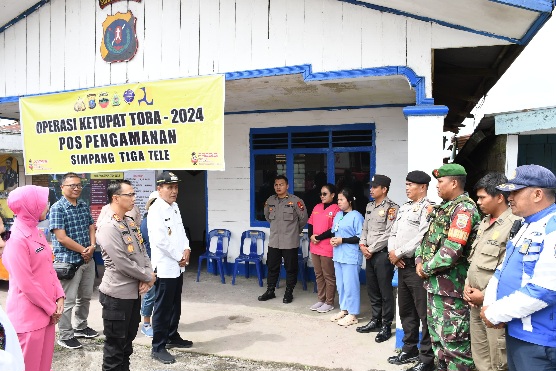 Wakil Bupati Samosir Bersama Forkopimda Monitoring Pos Pelayanan Idul Fitri 1445 H