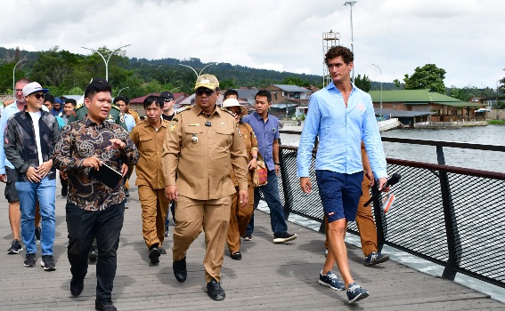 SAMOSIR LOKASI UTAMA AQUABIKE CHAMPIONSHIP 2024, BUPATI SAMOSIR BERSAMA KEMENKOMARVEST DAN INJOURNEY CEK LAPANGAN 
