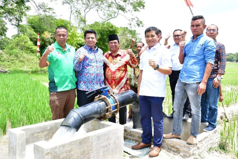 TINGKATKAN PRODUKTIFITAS PERTANIAN, BUPATI SAMOSIR RESMIKAN PLTS POMPA AIR 