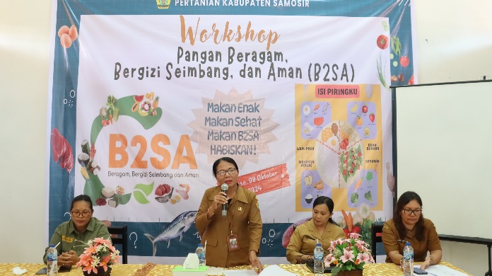 Dinas Ketapang dan Pertanian Samosir Gelar Workshop Pangan Beragam, Bergizi, Seimbang dan Aman (B2SA).