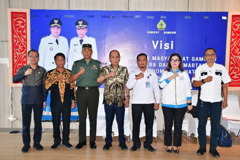Plt. BUPATI SAMOSIR TERIMA KUNJUNGAN BNN KOTA PEMATANG SIANTAR 