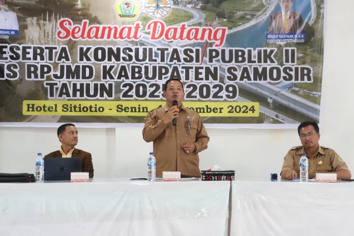 Pemkab Samosir Gelar Konsultasi Publik II Penyusunan Kajian Lingkungan Hidup Strategis RPJMD 2025-2029.