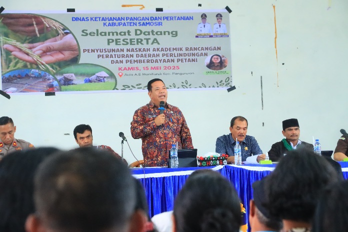 Pemkab Samosir Susun Naskah Akademik Ranperda Tentang Perlindungan dan Pemberdayaan Petani.