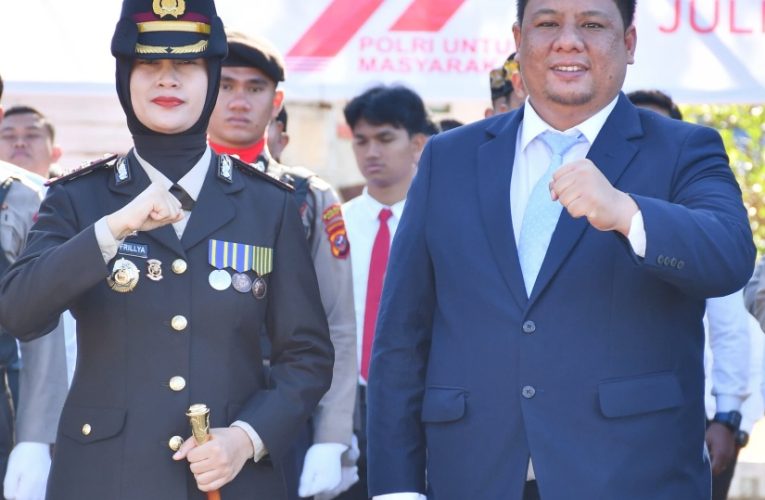 Bupati Samosir Ikuti Upacara HUT Bhayangkara ke- 79 Tahun 2025 Polres Samosir.