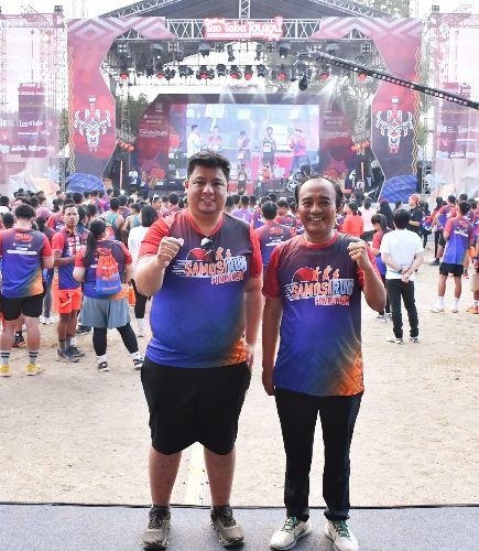 BUPATI SAMOSIR BERSAMA KEPALA BI SIBOLGA DAN RIBUAN PESERTA IKUTI SAMOSIR RUN 5 K
