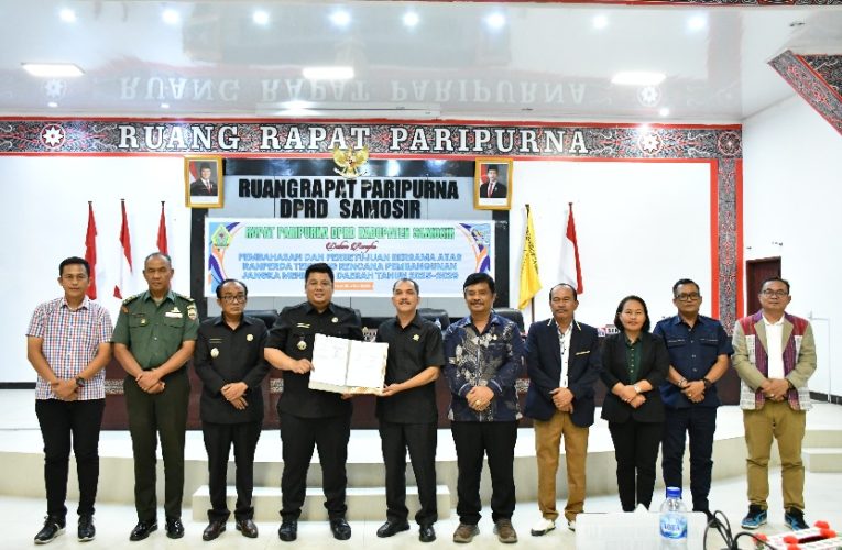 DPRD dan Pemkab Samosir Sepakati Ranperda RPJMD Samosir 2025 – 2029.