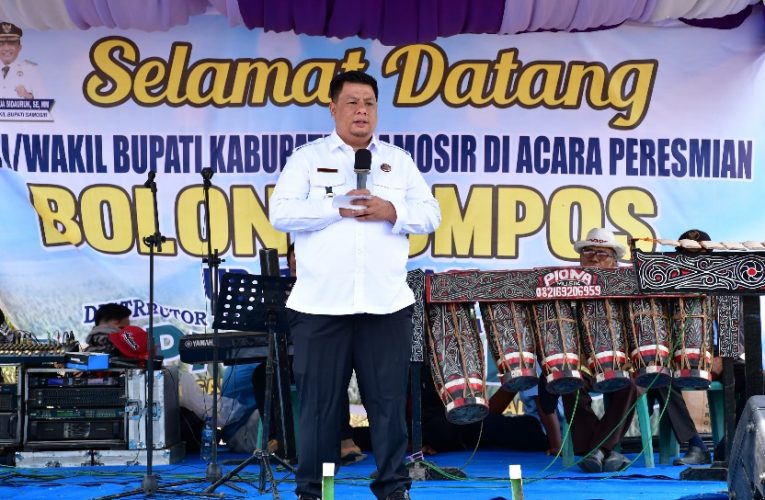 BUPATI SAMOSIR RESMIKAN GUDANG BOLON KOMPOS, DISTRIBUTOR TUNGGAL PUPUK PATEN