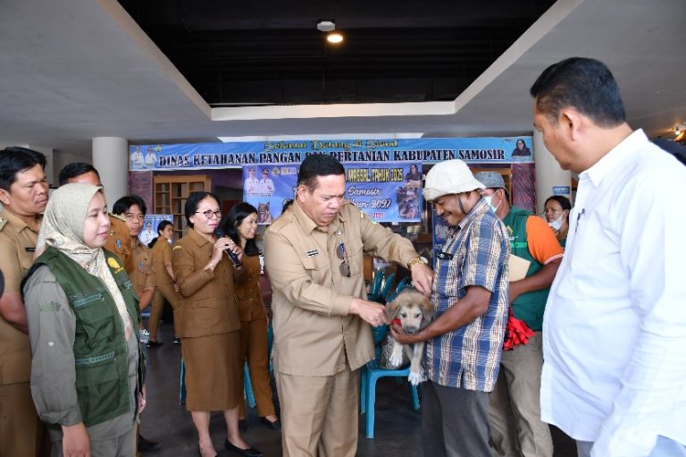 PEMKAB. SAMOSIR GELAR VAKSINASI RABIES MASSAL, TARGET BEBAS RABIES 2027