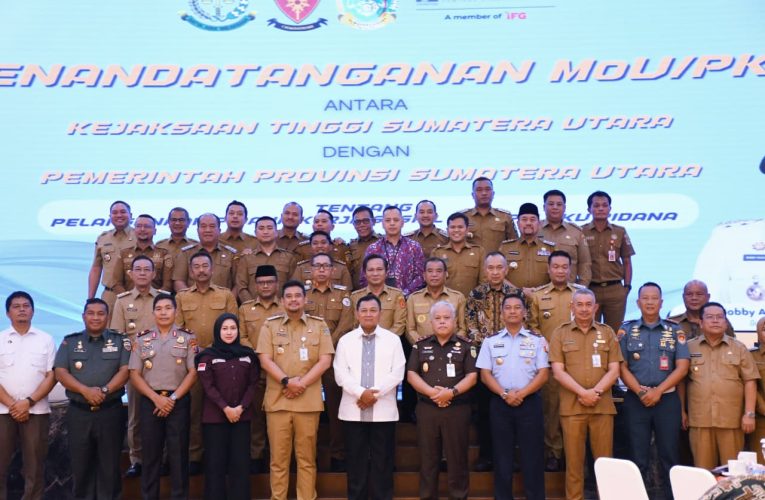 Bupati Samosir Hadiri Penandatanganan MoU Pidana Kerja Sosial antara Pemerintah Daerah se-Sumut dengan Kejaksaan