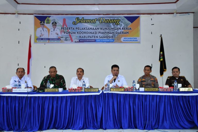 Kunker FKPD, Bupati Vandiko Instruksikan Antisipasi Menyeluruh Jelang Nataru di Samosir