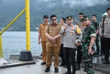 BUPATI SAMOSIR BERSAMA KAPOLDASU MENGECEK PENGAMANAN AQUABIKE 