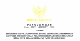 PENGUMUMAN PENERIMAAN CALON APARATUR SIPIL NEGARA DI LINGKUNGAN PEMERINTAH KABUPATEN SAMOSIR FORMASI PEGAWAI PEMERINTAH DENGAN PERJANJIAN KERJA  (PPPK)  TENAGA KESEHATAN TAHUN ANGGARAN 2022