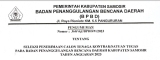 SELEKSI PENERIMAAN CALON TENAGA KONTRAK/SATGAS BPBD SAMOSIR