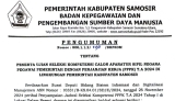 PENGUMUMAN PESERTA UJIAN SELEKSI KOMPETENSI CALON APARATUR SIPIL NEGARA PPPK T.A. 2024 DI LINGKUNGAN PEMKAB. SAMOSIR