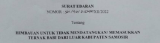 SURAT EDARAN BUPATI SAMOSIR TENTANG HIMBAUAN UNTUK TIDAK MENDATANGKAN/MEMASUKKAN TERNAK BABI DARI LUAR KABUPATEN SAMOSIR