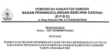 PENGUMUMAN PEMBATALAN PENERIMAAN CALON TENAGA KONTRAK/SATGAS BPBD KAB. SAMOSIR