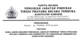 PENGUMUMAN HASIL AKHIR SELEKSI PENGISIAN JABATAN PIMPINAN TINGGI PRATAMA DI LINGKUNGAN PEMERINTAH KABUPATEN SAMOSIR