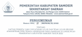 PENGUMUMAN TENTANG DAFTAR PESERTA YANG DINYATAKAN LULUS DAN TIDAK LULUS SELEKSI ADMINISTRASI PPPK TENAGA KESEHATAN PASCA SANGGAH DI LINGKUNGAN PEMERINTAH KABUPATEN SAMOSIR TAHUN 2022