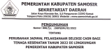 PENGUMUMAN PERUBAHAN JADWAL PELAKSANAAN SELEKSI CASN BAGI TENAGA KESEHATAN TAHUN 2022 DI LINGKUNGAN PEMERINTAH KABUPATEN SAMOSIR